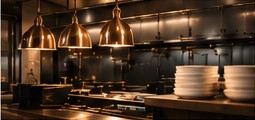 Professional restaurant kitchen